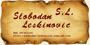 Slobodan Leškinović vizit kartica